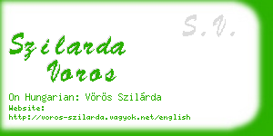 szilarda voros business card