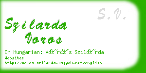 szilarda voros business card